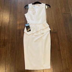 BeBe midi white sleeveless dress size 2! NWT!
